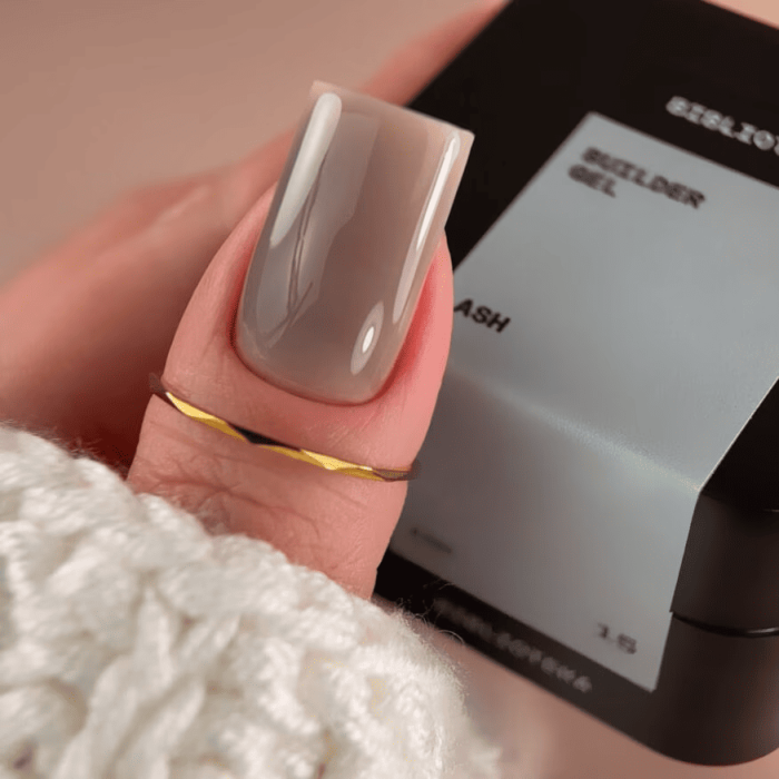 Гель Biblioteka Builder Gel 15 Ash напівпрозорий димчасто-сірий 