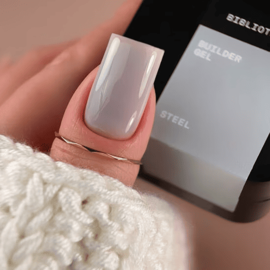 Гель Biblioteka Builder Gel 16 Steel світлий сіро-молочний 