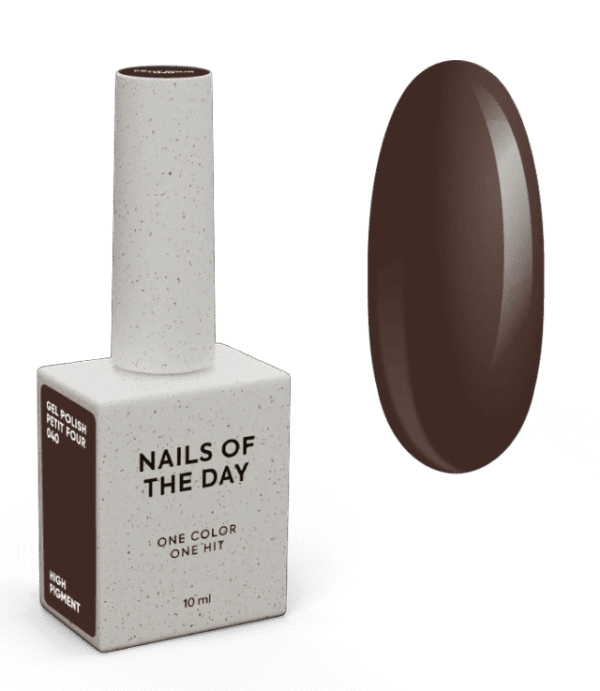 Гель-лак NailsOfTheDay 40  Petit Four  глубокий темно-коричневый, 10мл