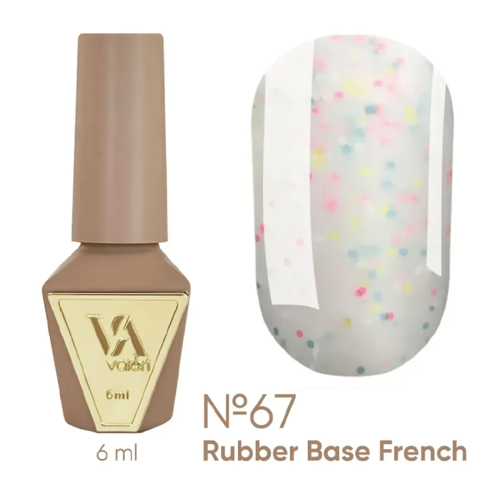 База Valeri Base Dots  67 (молочна з кольоровою крихтою), 6 мл