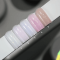 Моделюючий гель Saga Liquid Party Gel 01 напівпрозорий молочно-блакитний з паєтками, 15мл