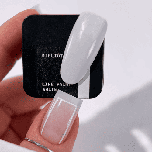 Біла гель-фарба  без липкого шару Biblioteka Line paint White No Wipe 5мл