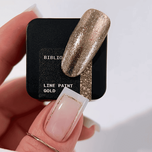 Золота гель-фарба  без липкого шару Biblioteka Line paint Gold No Wipe 5мл