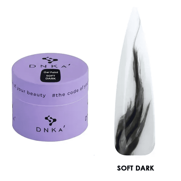Гель-краска черная с липким слоем DNKa' Soft Dark Gel 5мл