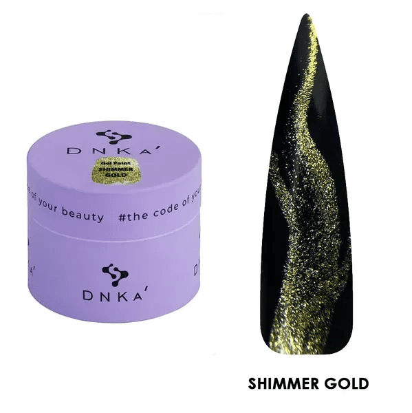Гель-краска DNKa' золотая с мелким шимером Shimmer Gold 5мл