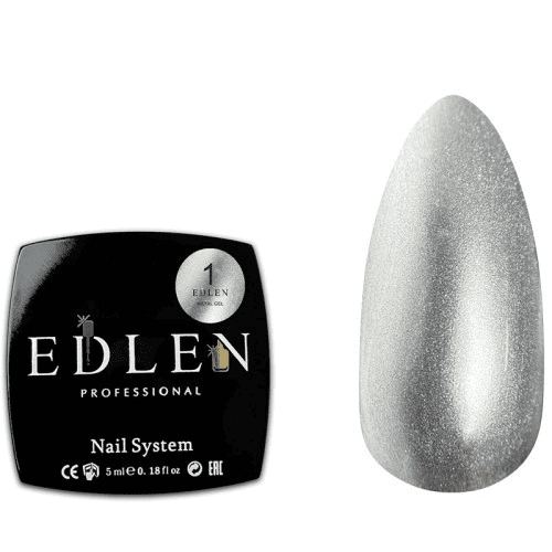 Металева гель-краска Edlen Metal Gel №01 Silver 5г