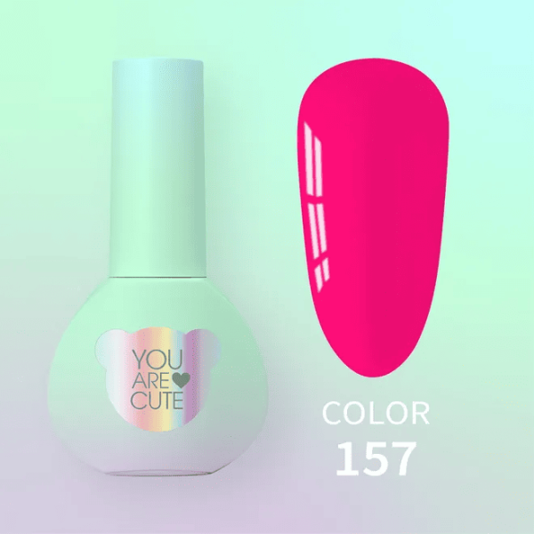 Гель-лак You Are Cute 157 неоновий рожевий, 5мл