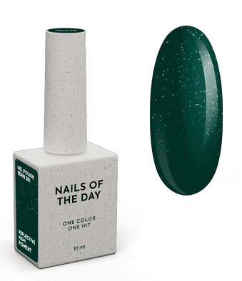 Гель-лак NAILSOFTHENIGHT Let’s special Kevin світловідбиваючий  темно–зелений 10мл