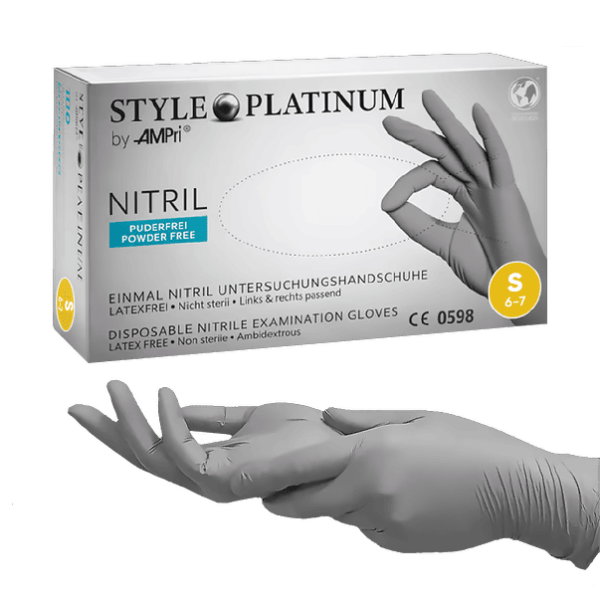 Перчатки нитриловые Mediok Platinum (серые) плотность 3,8г