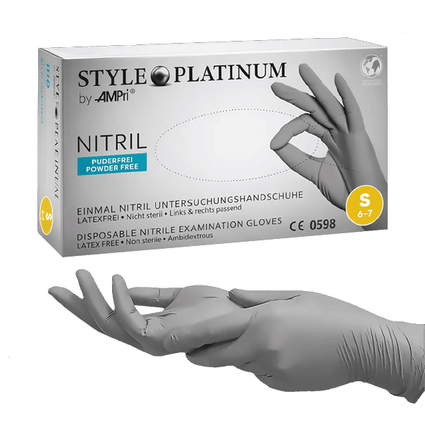 Перчатки нитриловые Mediok Platinum (серые) плотность 3,8г