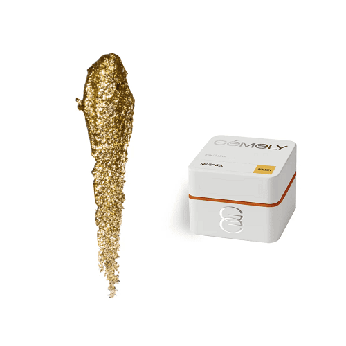 Гелева паста для обʼємних дизайнів Gemely Relief gel  Gold 5г