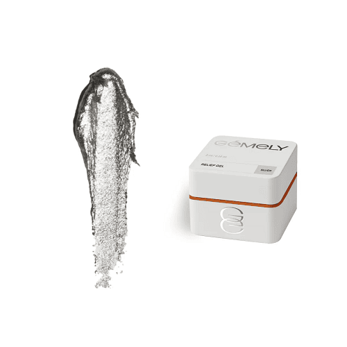 Гелевая паста для объемных дизайнов Gemely Relief gel  Silver  5г