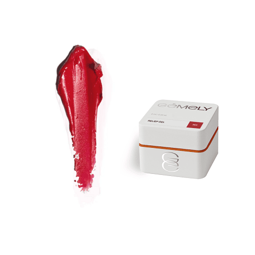 Гелева паста для обʼємних дизайнів Gemely Relief gel  Red 5г