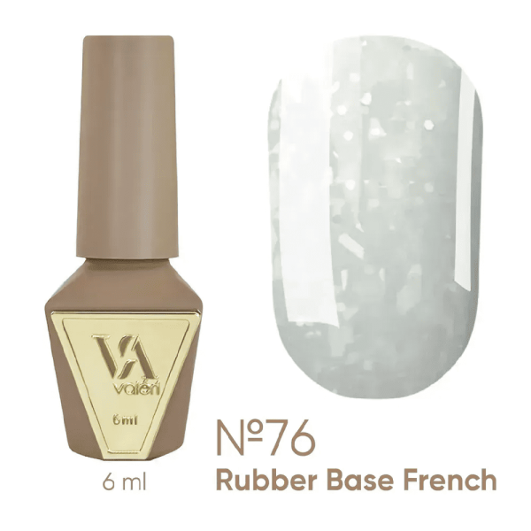 База камуфлирующая Valeri Base Flakes №076 (молочная с белой поталью), 6 мл
