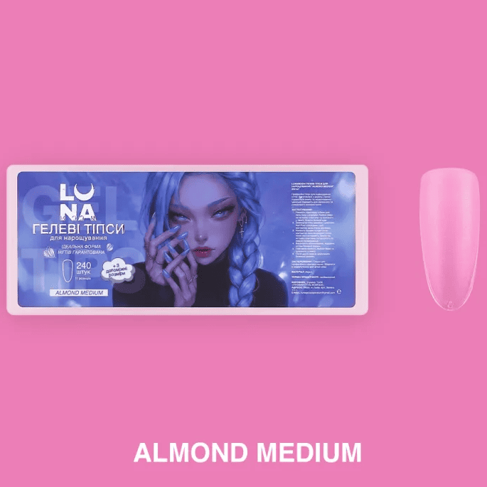 Гелеві Тіпси Luna Almond Medium 500шт