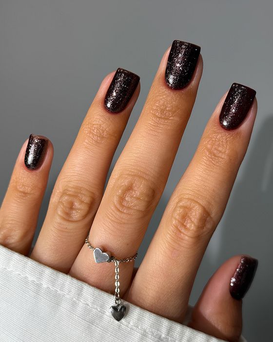 Гель-лак Dark 163 коричневий з шиммером
