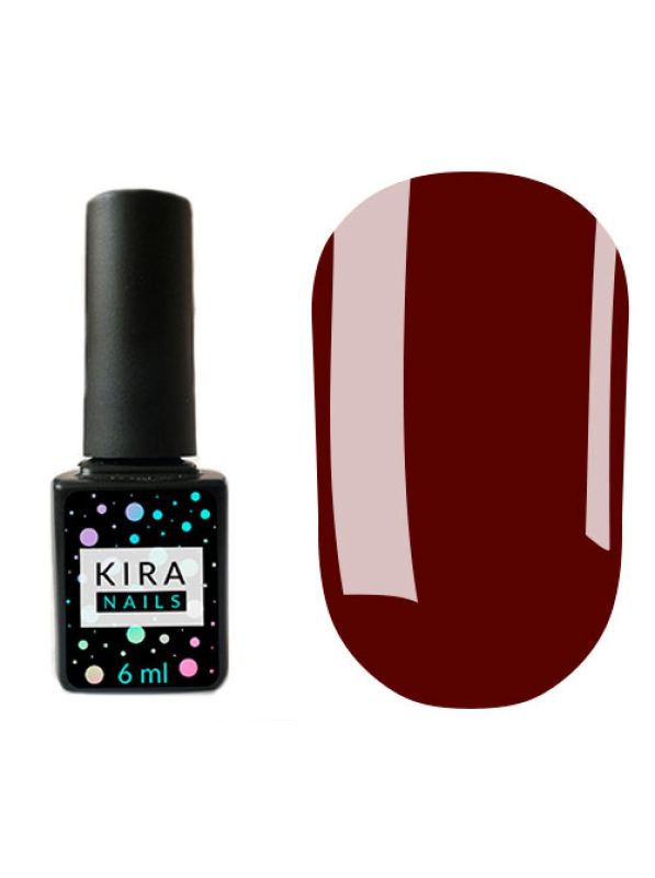Гель-лак Kira Nails №034 (темный красный, эмаль), 6 мл