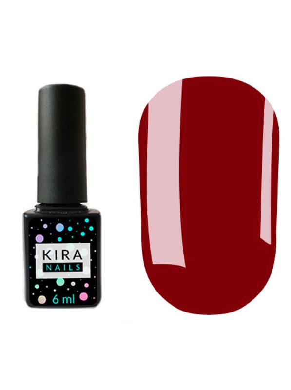 Гель-лак Kira Nails №040 (темно-красный, эмаль), 6 мл