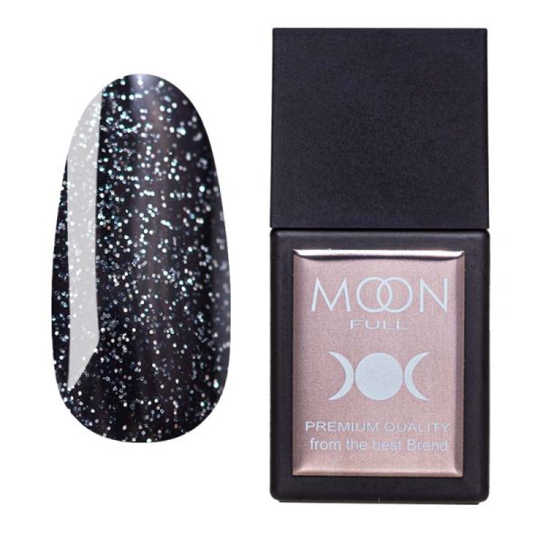 Кольорова база MOON FULL Amazing Color Base №3012 чорно-синій із шиммером та дрібними блискітками, 12мл