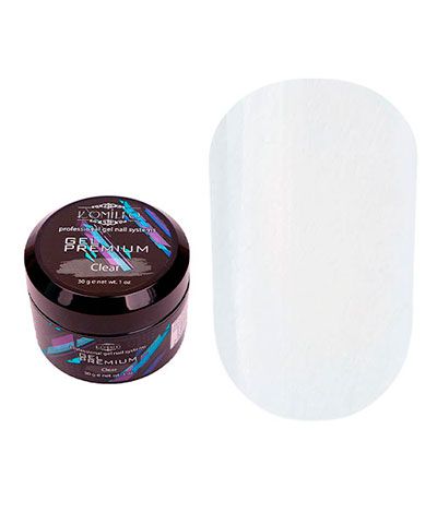 Прозрачный гель для наращивания Komilfo Gel Premium Clear 30 г