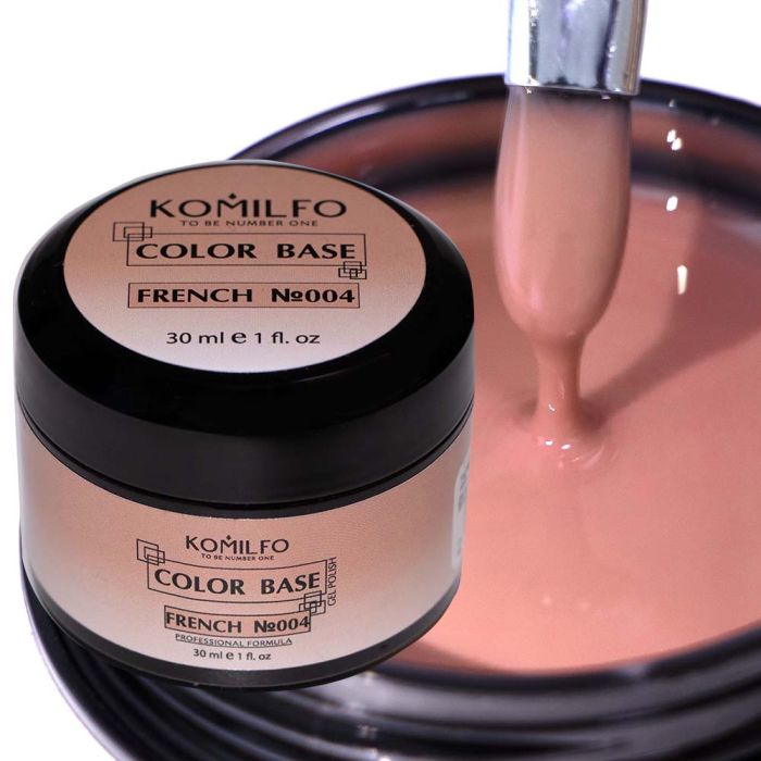 База камуфляж Komilfo Color Base French 004, 30 мл (гель-банка)
