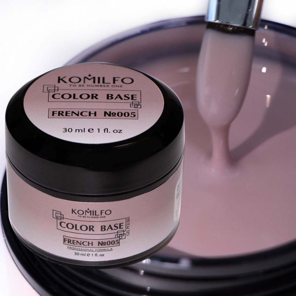 База камуфляж Komilfo Color Base French 005, 30 мл (гель-банка)