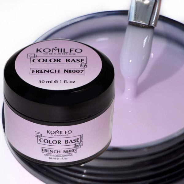База камуфляж Komilfo Color Base French 007, 30 мл (гель-банка)
