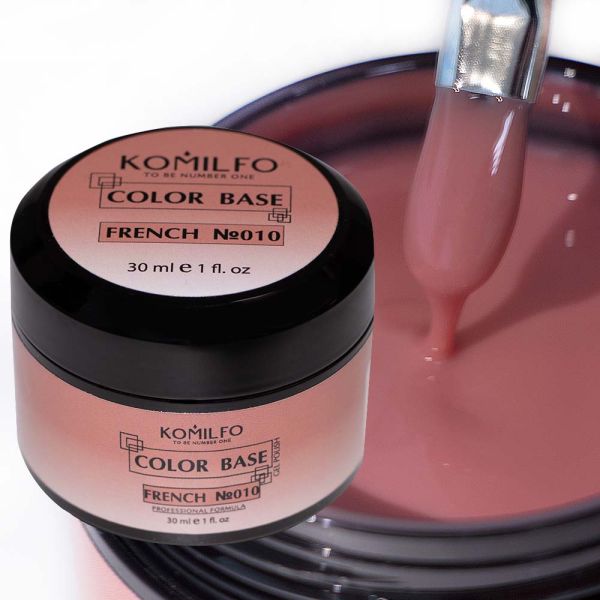 База камуфляж Komilfo Color Base French 010, 30 мл (гель-банка)