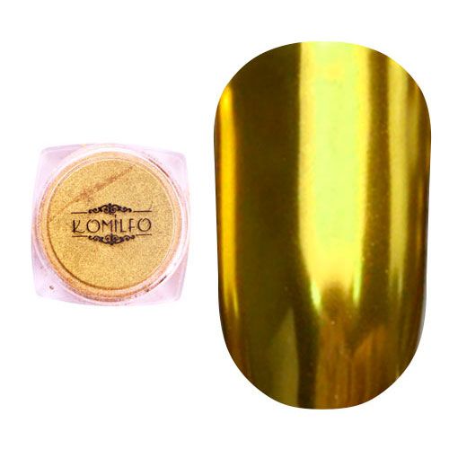 Втирка металлик Komilfo Mirror Powder №002, золото, 0,5 г