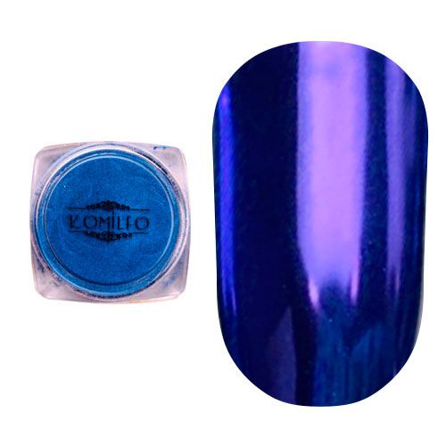 Втирка металлик Komilfo Mirror Powder №005, синий, 0,5 г