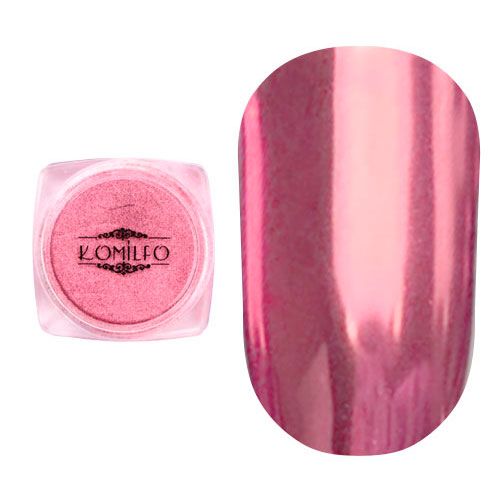 Втирка металлик Komilfo Mirror Powder №010, нежно-розовый, 0,5 г
