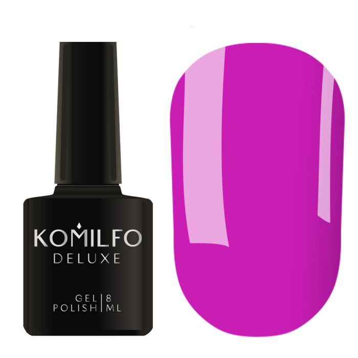 Гель-лак Komilfo Deluxe Series D048 (фуксія, емаль), 8мл