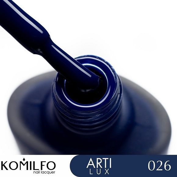 Лак для нігтів Komilfo ArtiLux 026 темно-синій, емаль 8 мл