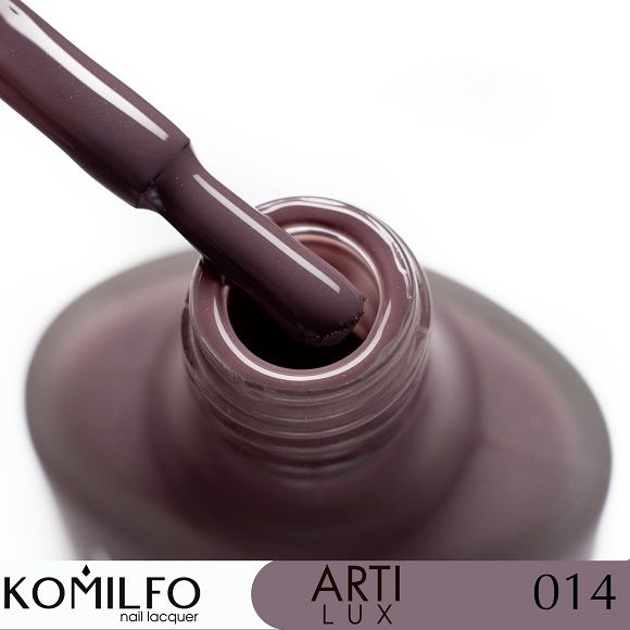 Лак для нігтів Komilfo ArtiLux 014 сіро-фіолетовий з шиммером 8 мл