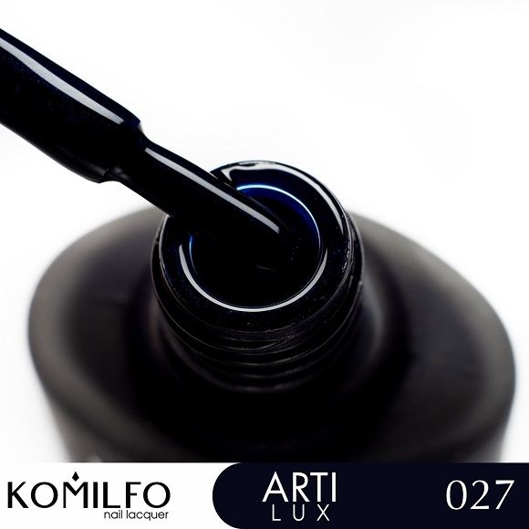Лак для ногтей Komilfo ArtiLux 027  глубокий синий, с шиммером  8 мл