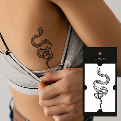 Временное Тату Змея 10см L-5