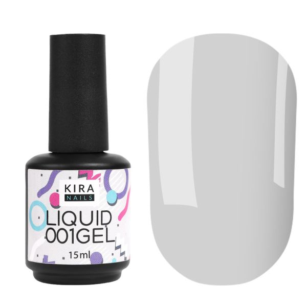 Жидкий гель Kira Nails Liquid Gel 001 (прозрачный), 15 мл