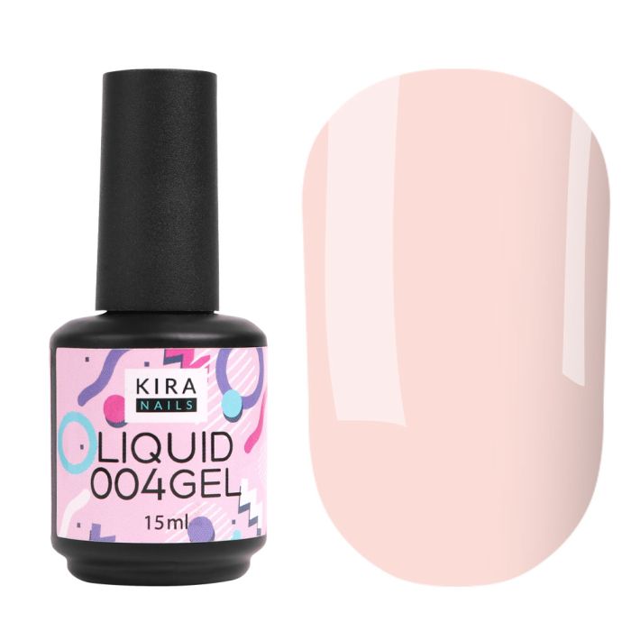 Рідкий гель Kira Nails Liquid Gel 004 (світло-рожевий), 15 мл