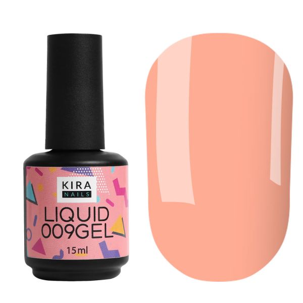 Рідкий гель Kira Nails Liquid Gel 009 (рожевий), 15 мл