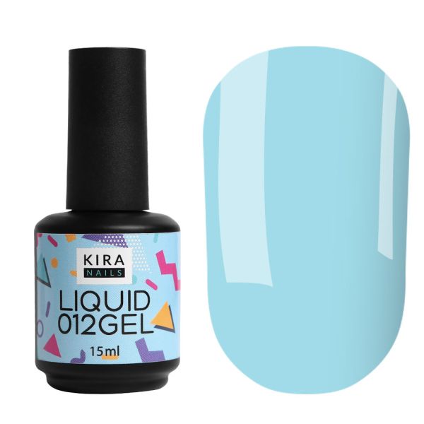 Жидкий гель Kira Nails Liquid Gel 012 (голубой), 15 мл