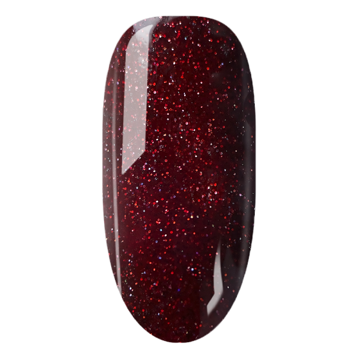 Гель-лак D.I.S Nails  Laser Red 7.5мл 05 гранатовий голограмний мікроблиск