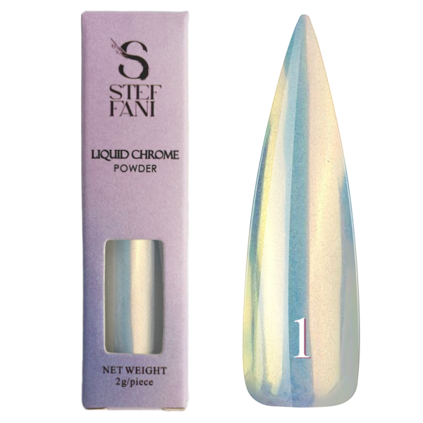Жидкая втирка для ногтей Steffani Liquid Chrome Powder 01, золото, 2 г