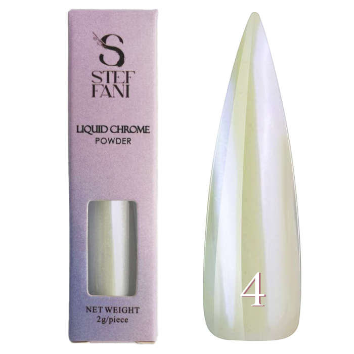Рідка втирка для нігтів Steffani Liquid Chrome Powder 04, фіолетова, 2 г
