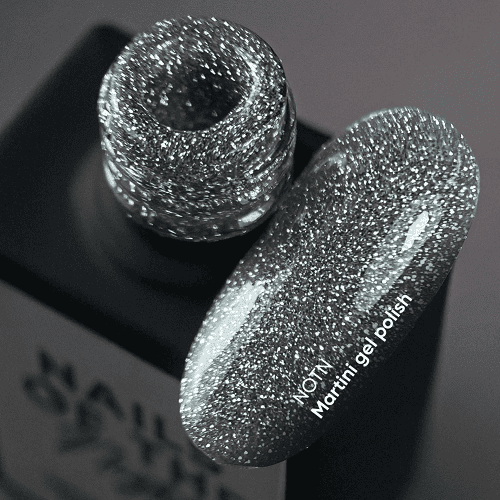 Гель-лак Nailsoftheday Martini  серебряный светоотражающий 10мл