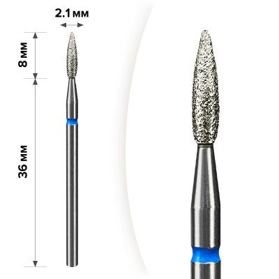 Алмазна насадка Mart М-051 Полум'я Blue 2,1*8