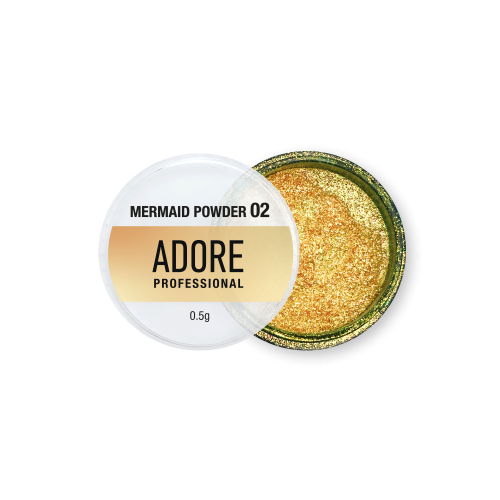 Втирка-хамелеон Adore Mermaid powder 02 золотисто-бирюзовая