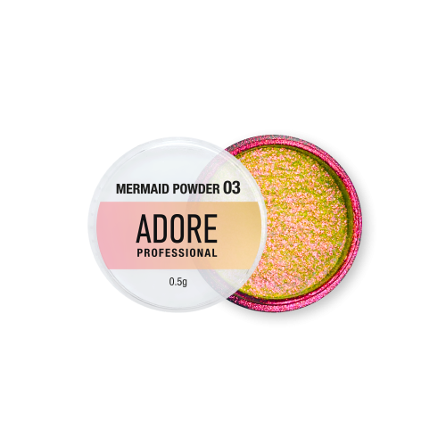 Втирка-хамелеон Adore Mermaid powder 03 золотаво-рожево-бузкова