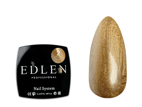 Металева гель-краска Edlen Metal Gel №02 Gold 5г