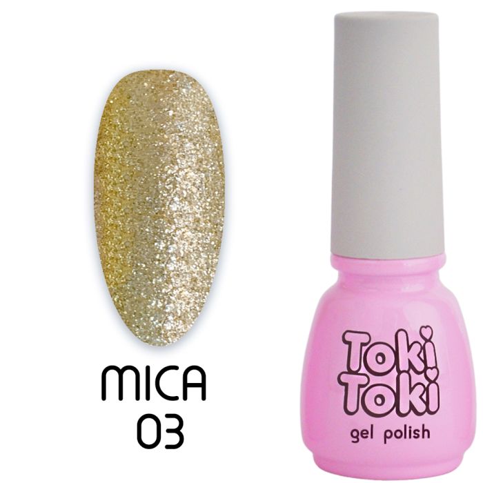 Гель-лак Toki-Toki Mica № 003 біле золото 5мл