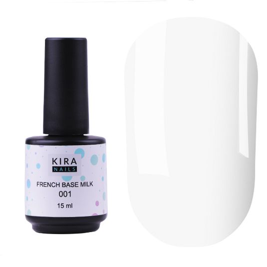 Kira Nails French Base Milk 001 (молочна) 15мл